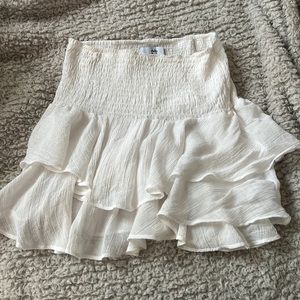 White Adika ruched skirt